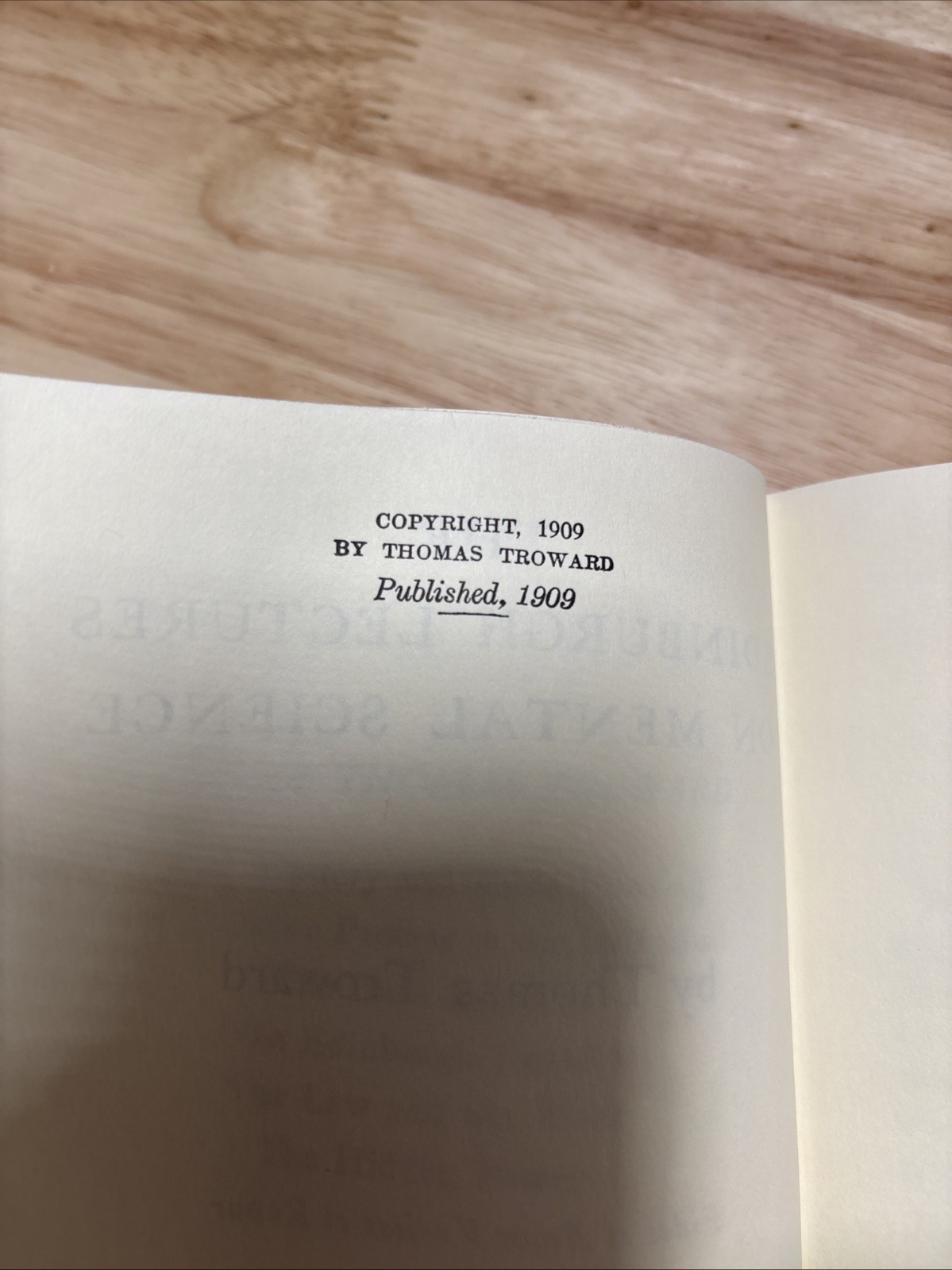 EDINBURGH LECTURES ON MENTAL SCIENCE By Thomas Troward – Hardcover