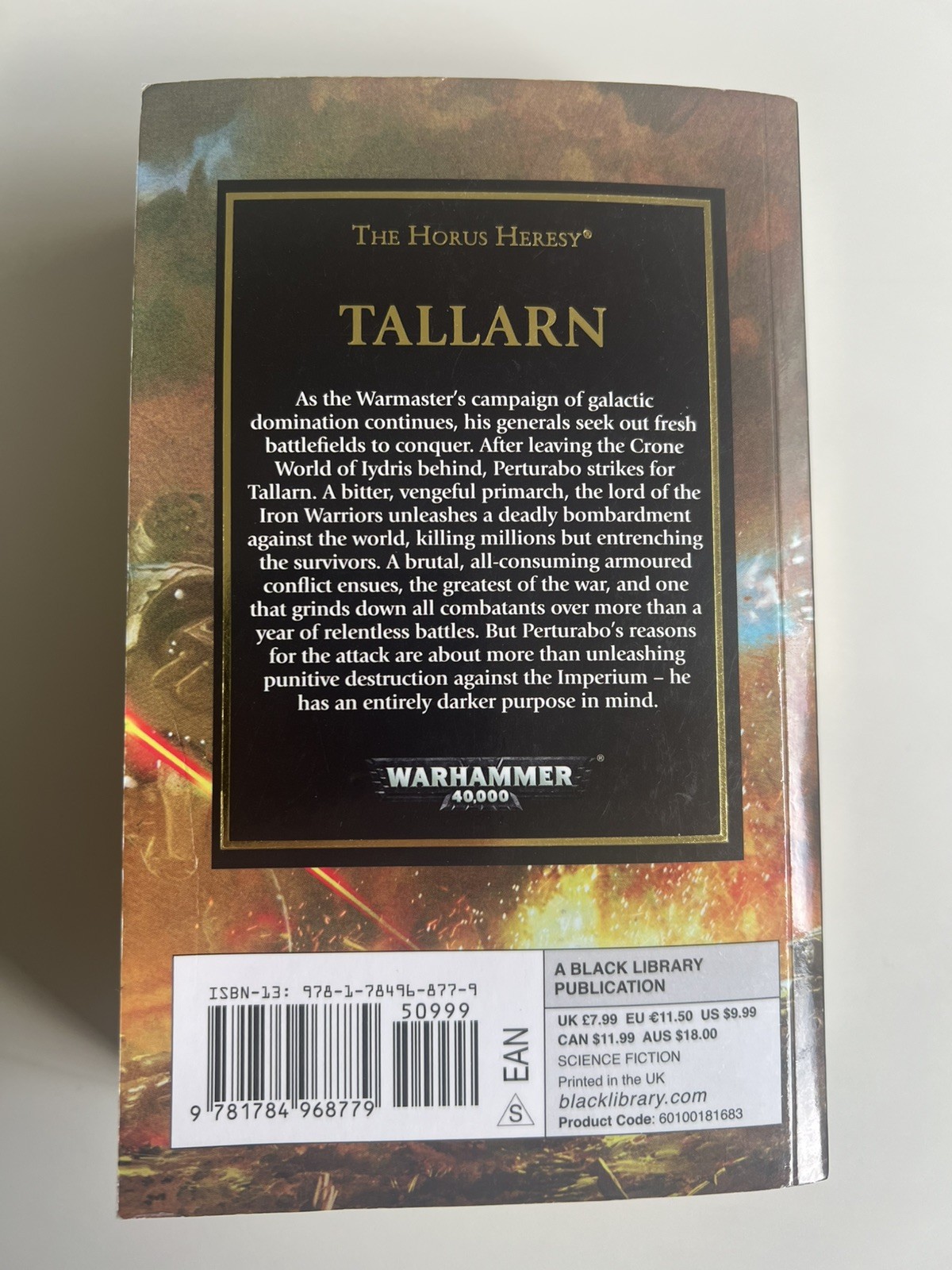TALLARN (THE HORUS HERESY) BY John French MMPB PAPERBACK