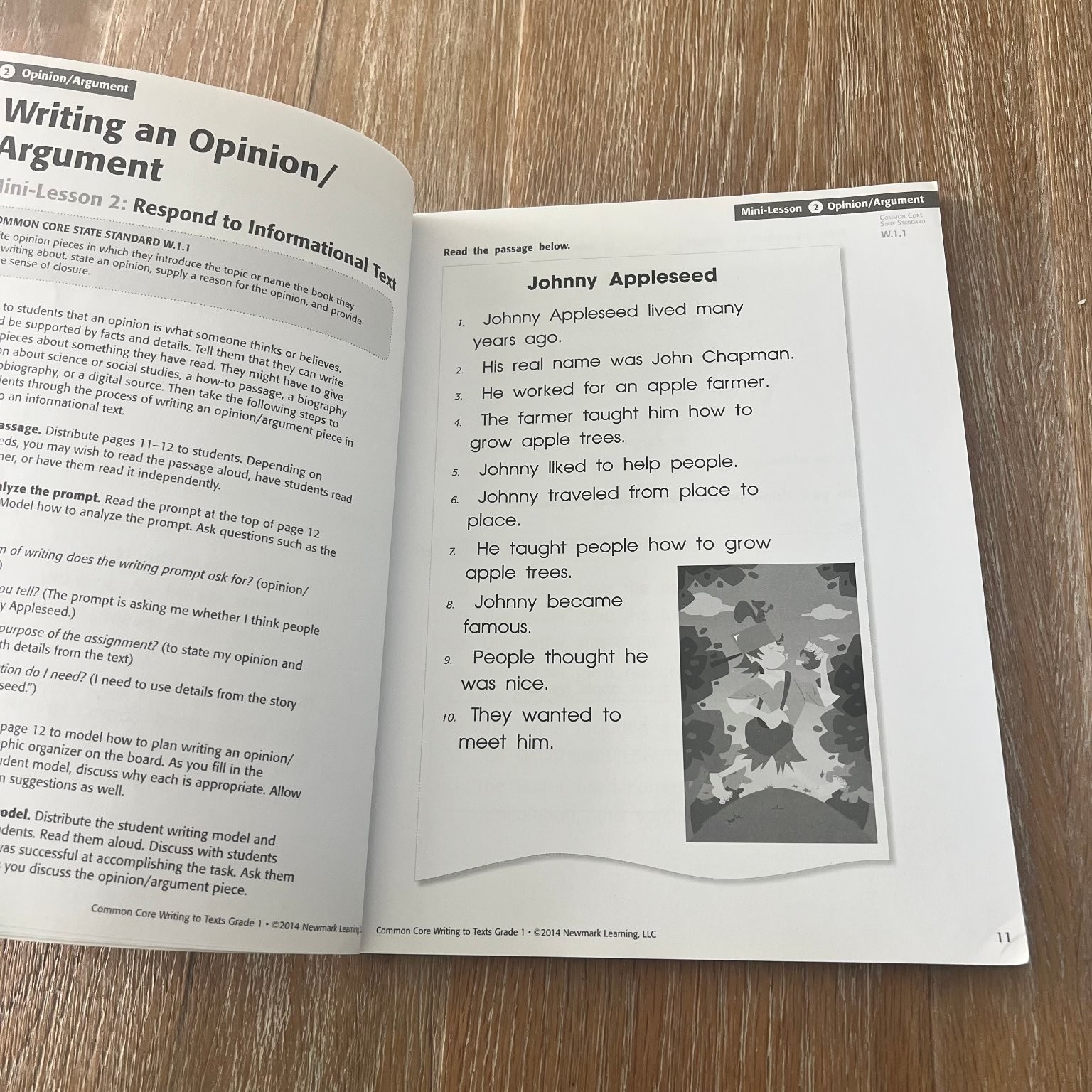 Common Core Writing to Texts Grade 1 Newmark Learning 2014 Workbook Study Guide