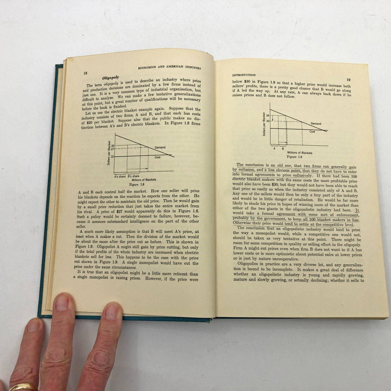 Economics and American Industry Hardcover Leonard W. Weiss 2nd Printing 1962
