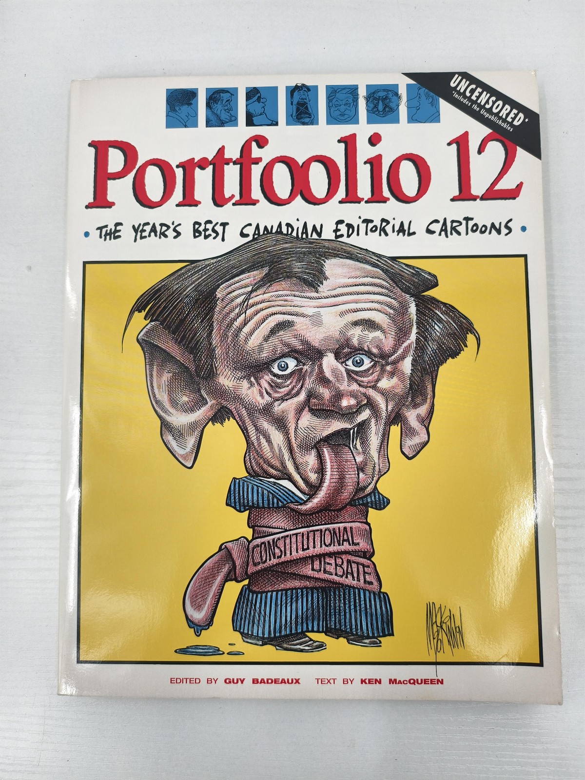 Vintage 1996 Portfoolio 12 Canadian Editorial Cartoons Badeaux MacQueen