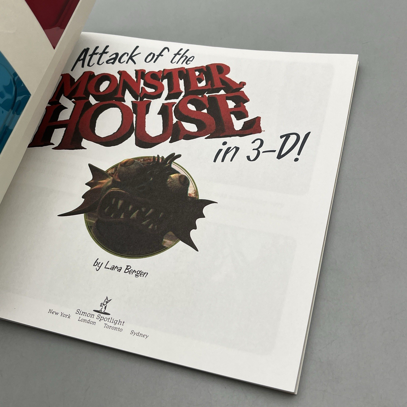 Attack of the Monster House by Lara Bergen w/ Uncut 3D Glasses & Attached Poster