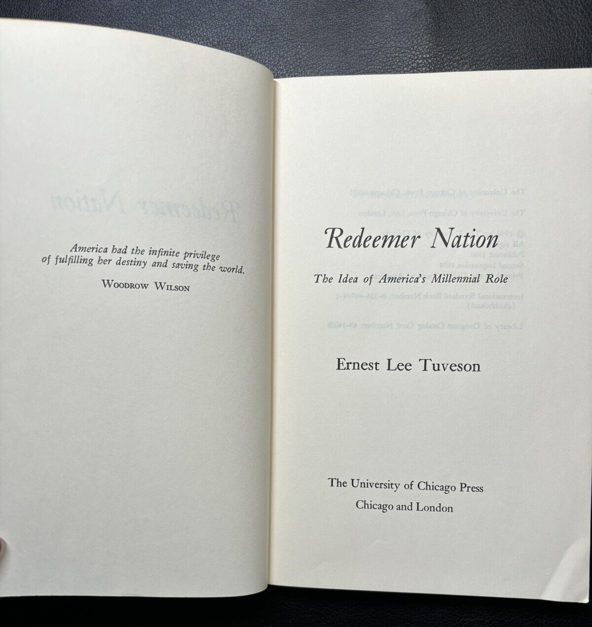 Ernest Lee Tuveson- Redeemer Nation (University of Chicago Press 1974)