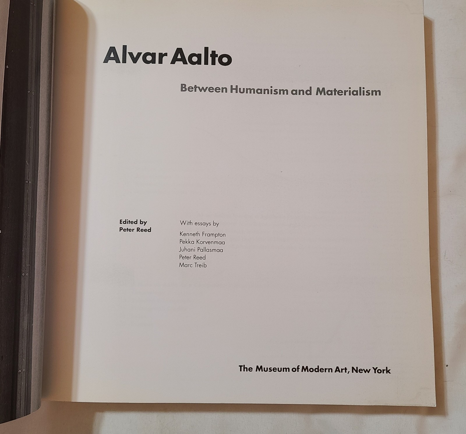 Alvar Aalto: Between Humanism and Materialism Paperback Book Architecture MOMA