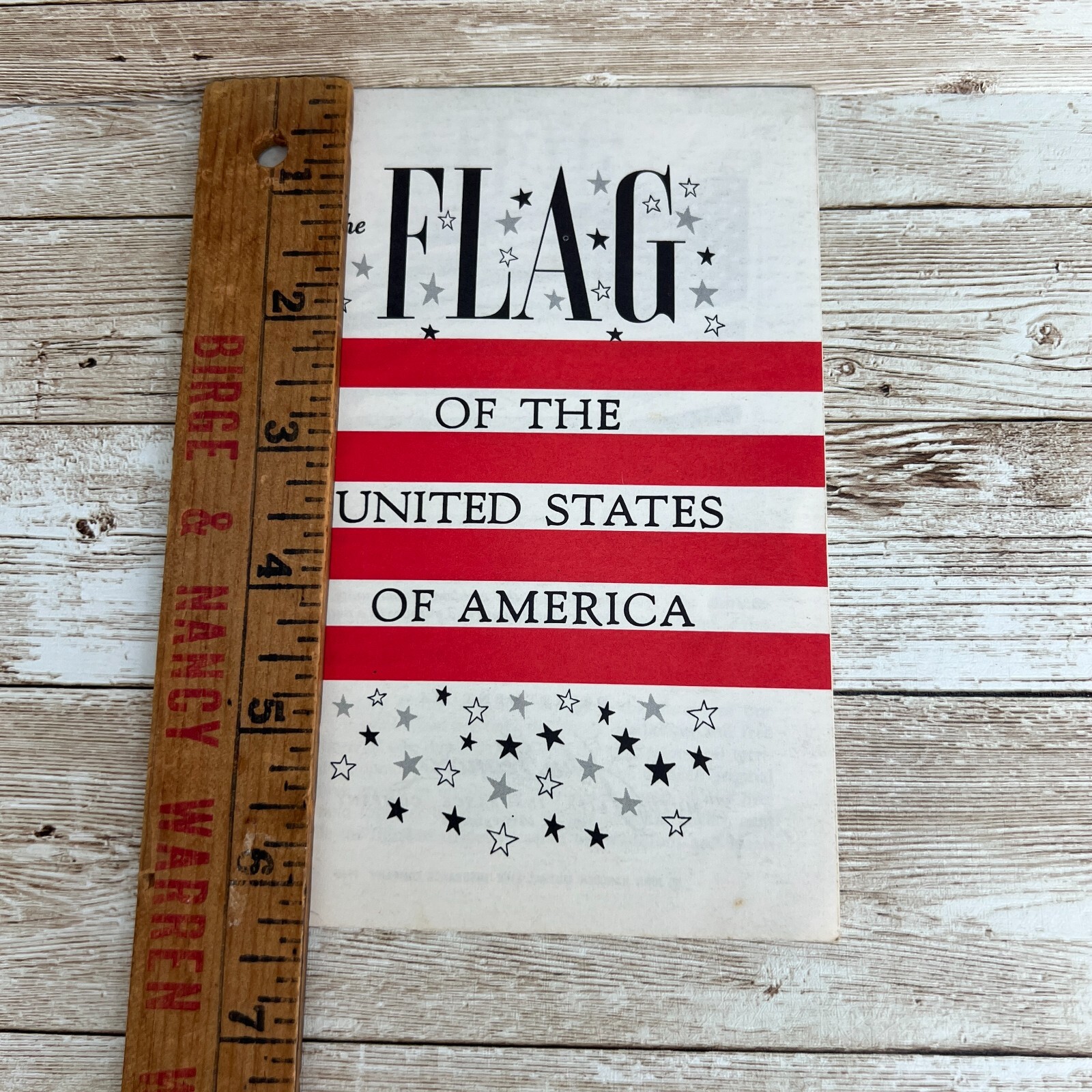 Vtg 1960 Book Flag Of United States of America John Hancock Life Insurance USA