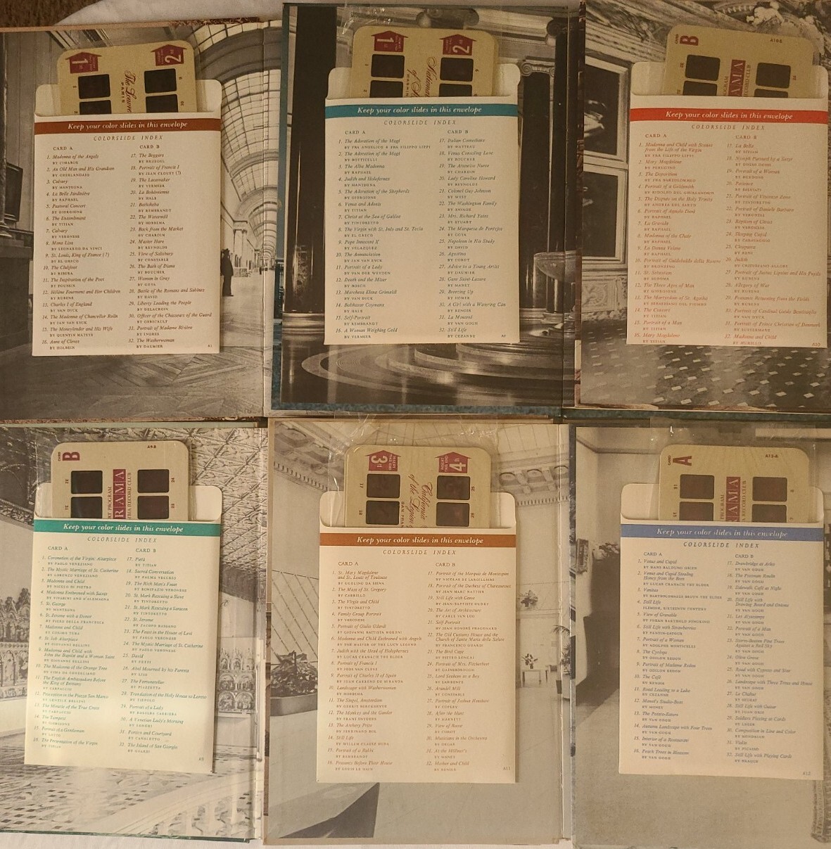 Panorama Colorslide Tour 1960 Books And Record Slides lot of 12 vintage