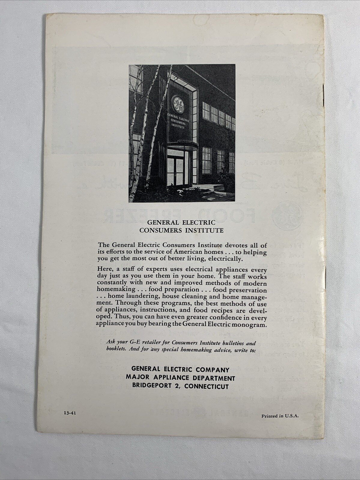 VINTAGE 1940’S GENERAL ELECTRIC “FROZEN FOODS” HOW TO 31 PAGES