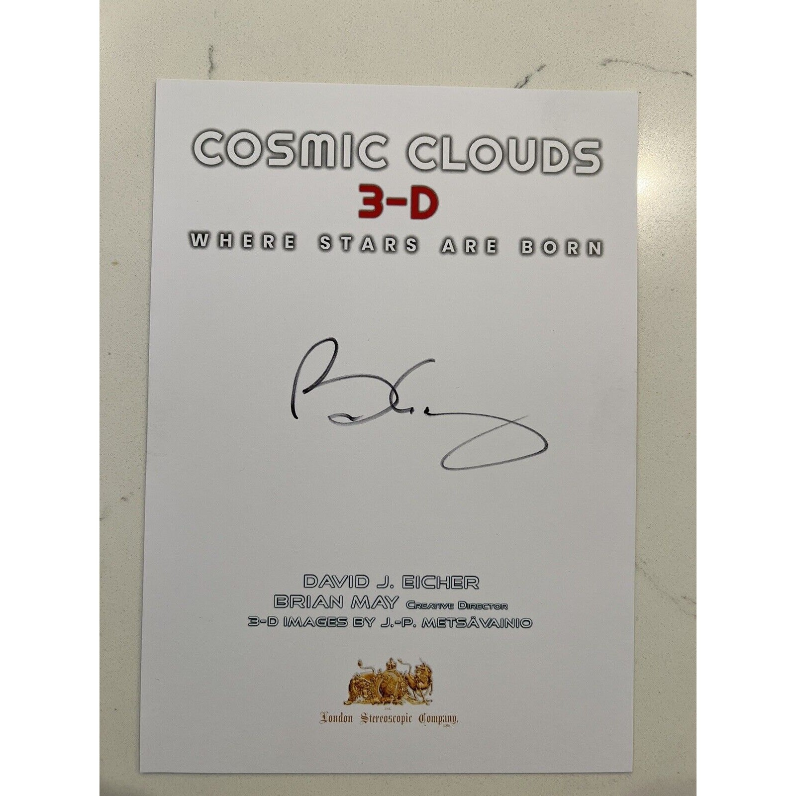 COSMIC CLOUDS 3-D Where Stars Are Born with SIGNED Bookplate by Brian May