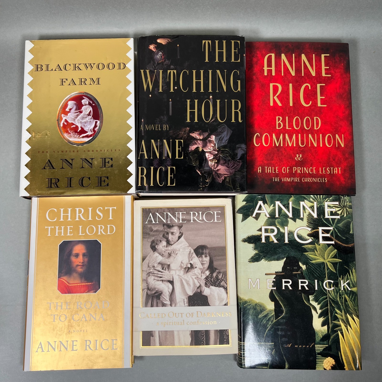 Anne Rice HCDJ Lot 12 Books Vampire Chronicles Christ Angel Spiritual Violin VGC