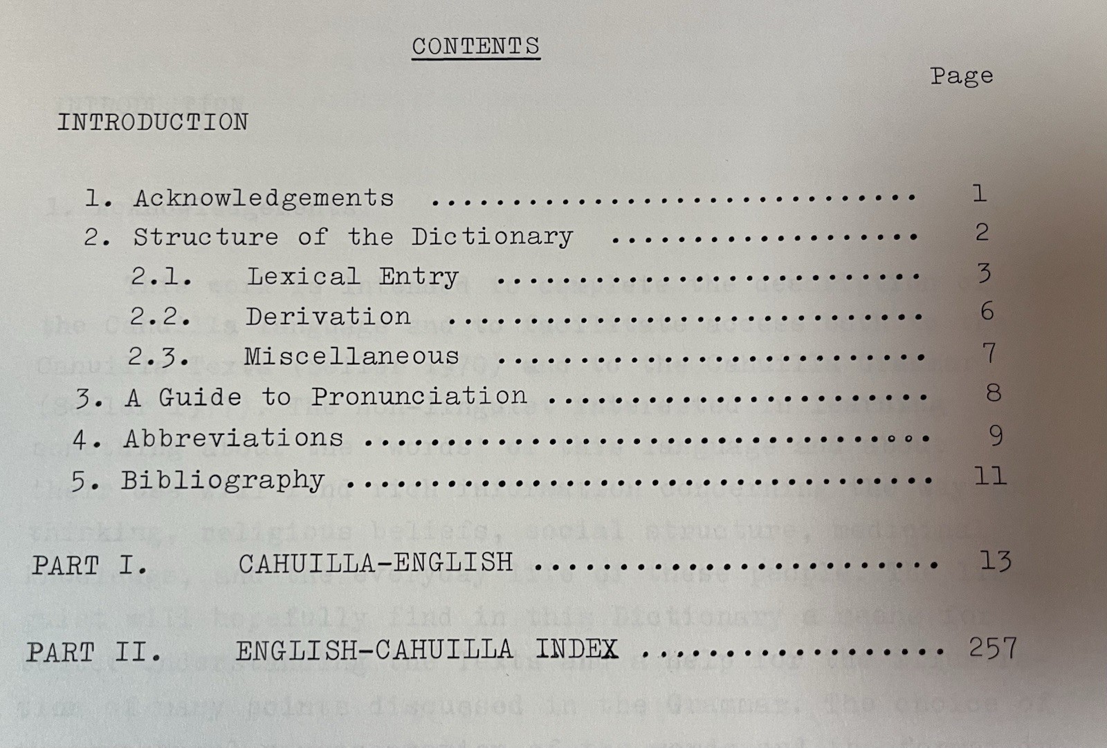 CAHUILLA DICTIONARY By Hansjakob Seiler & Kojiro Hioki, 1979 Paperback