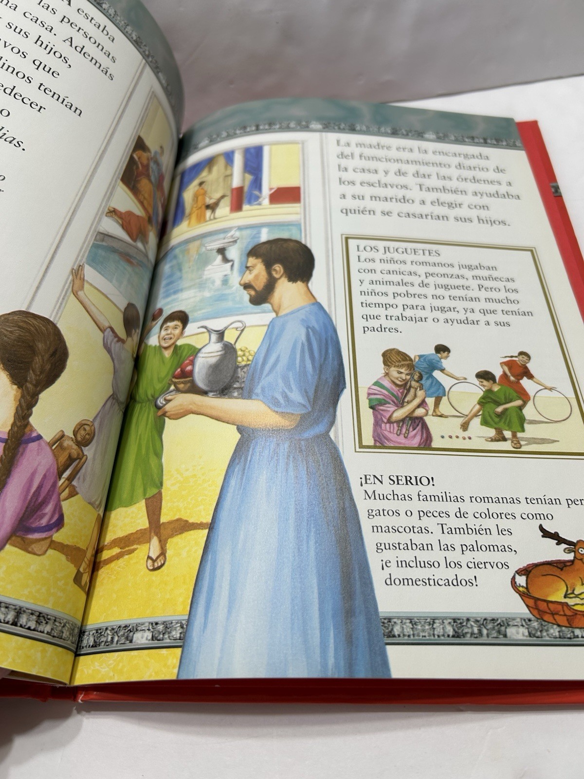 Lot of 2 Spanish Espanol Books Los Romanos Historia Color Hardbacks Children
