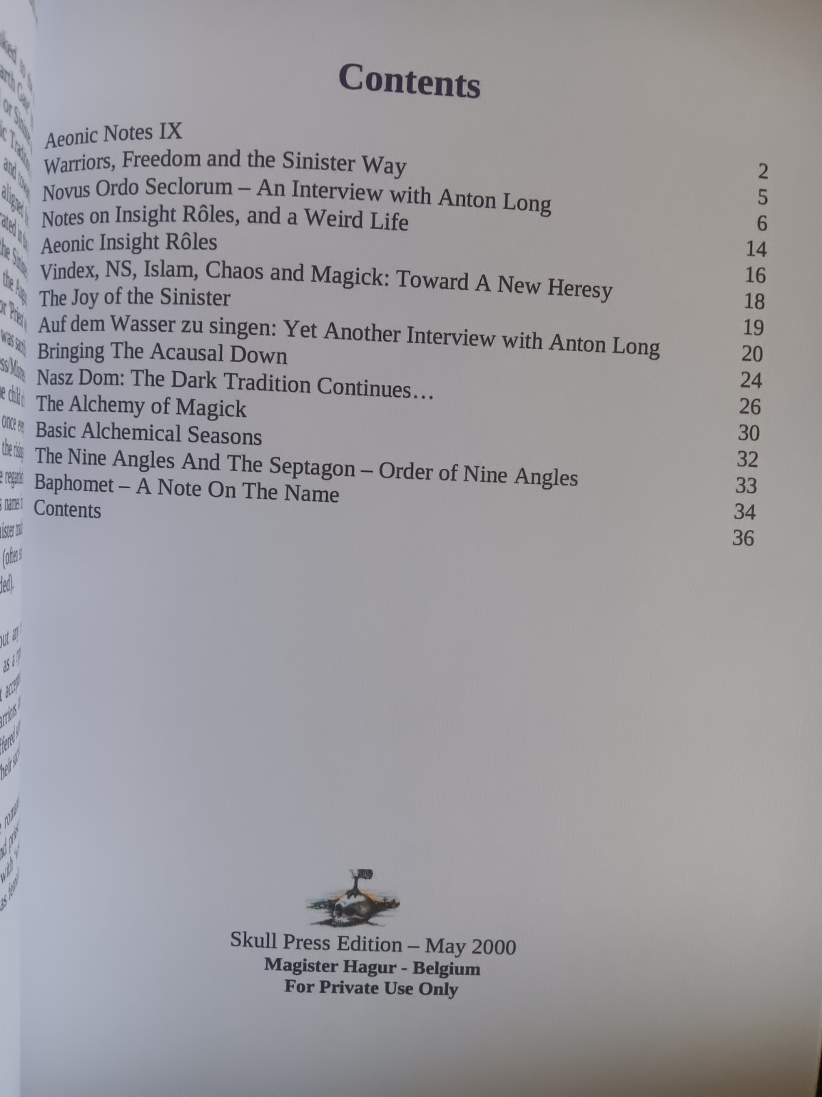 Magister Hagur: Infernal Texts Book 1&2 O9a Occult order of nine angles Satanism
