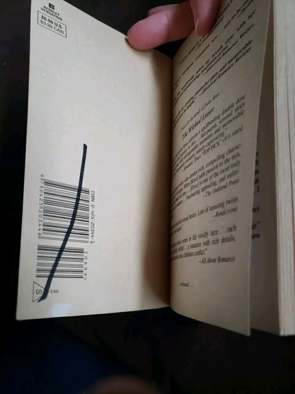 Night of Sin by Ross, Julia Paperback Book 323 Pages