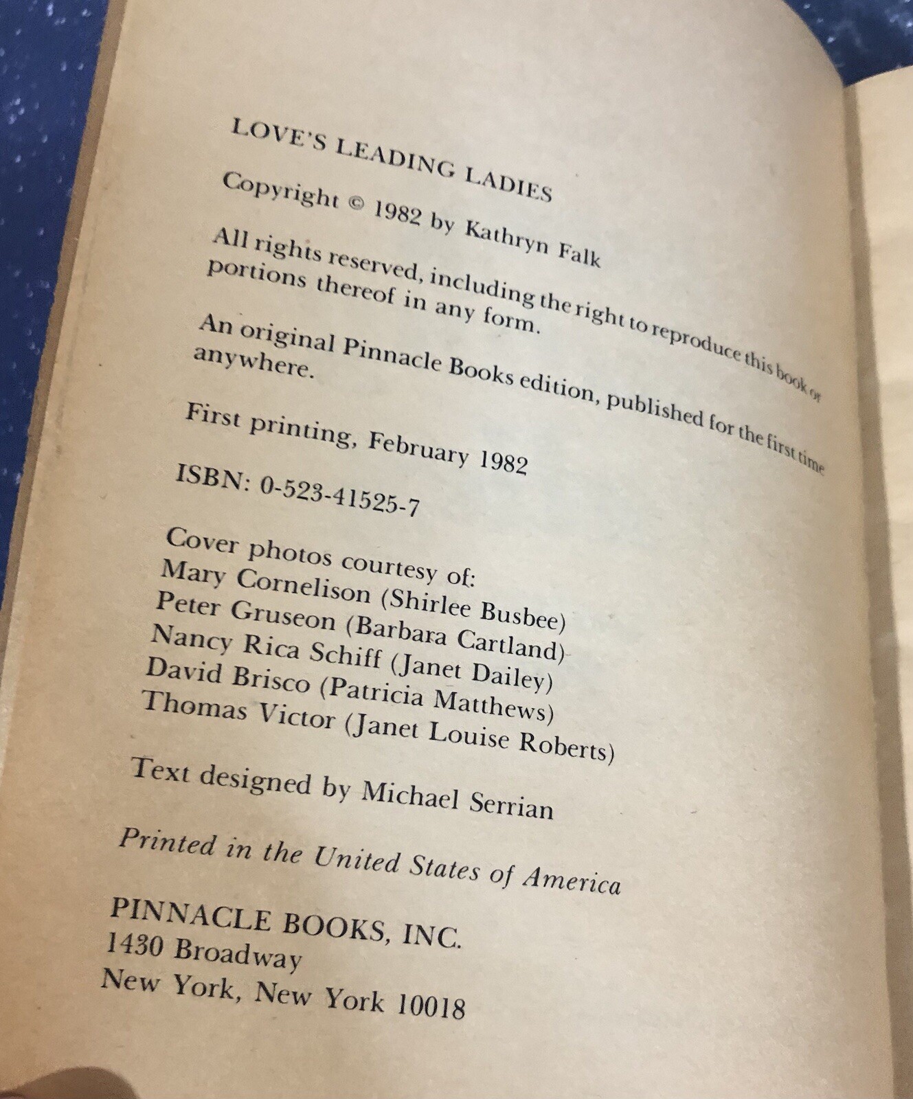 Love’s Leading Ladies By Kathryn Falk 1982 Paperback