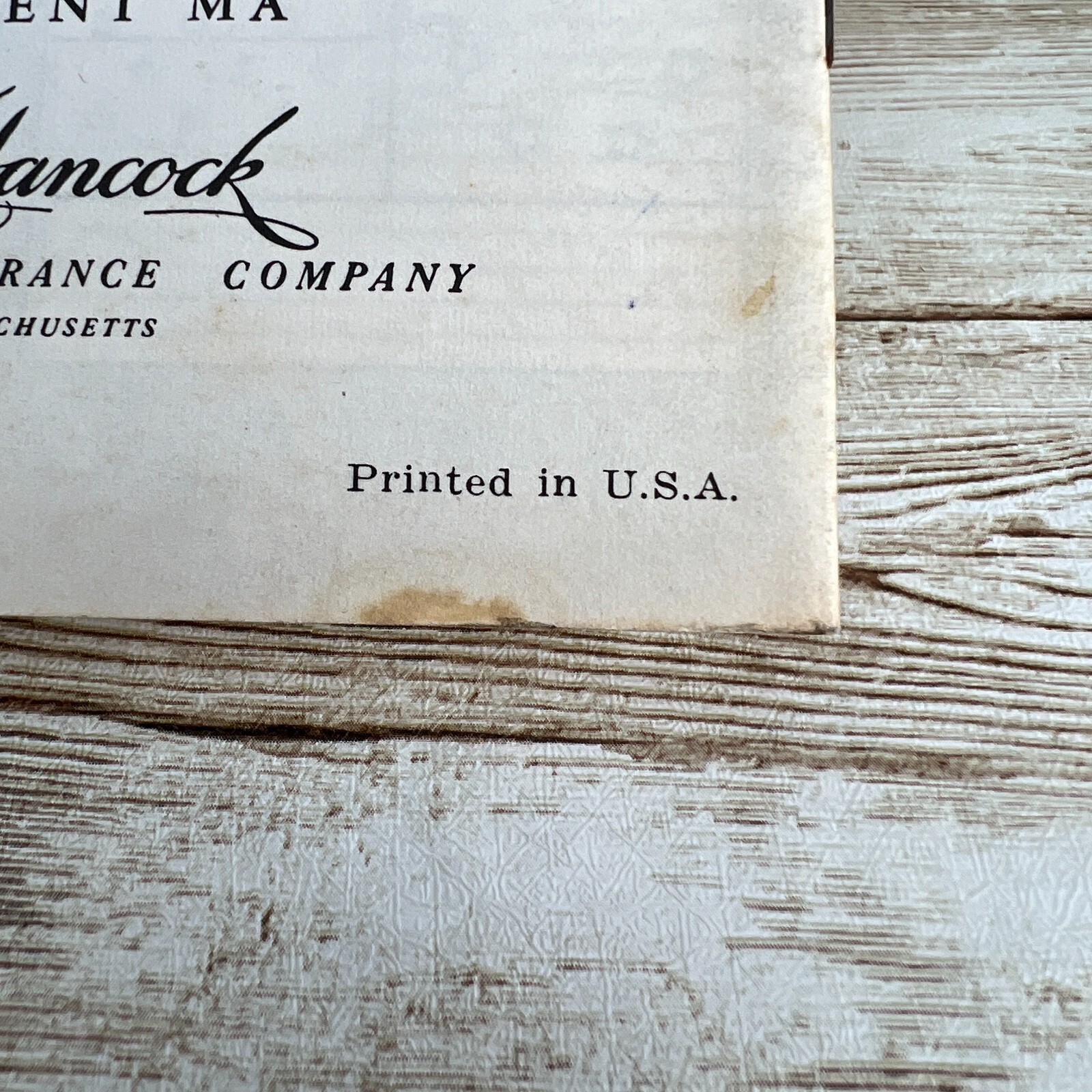 Vtg 1960 Book Flag Of United States of America John Hancock Life Insurance USA
