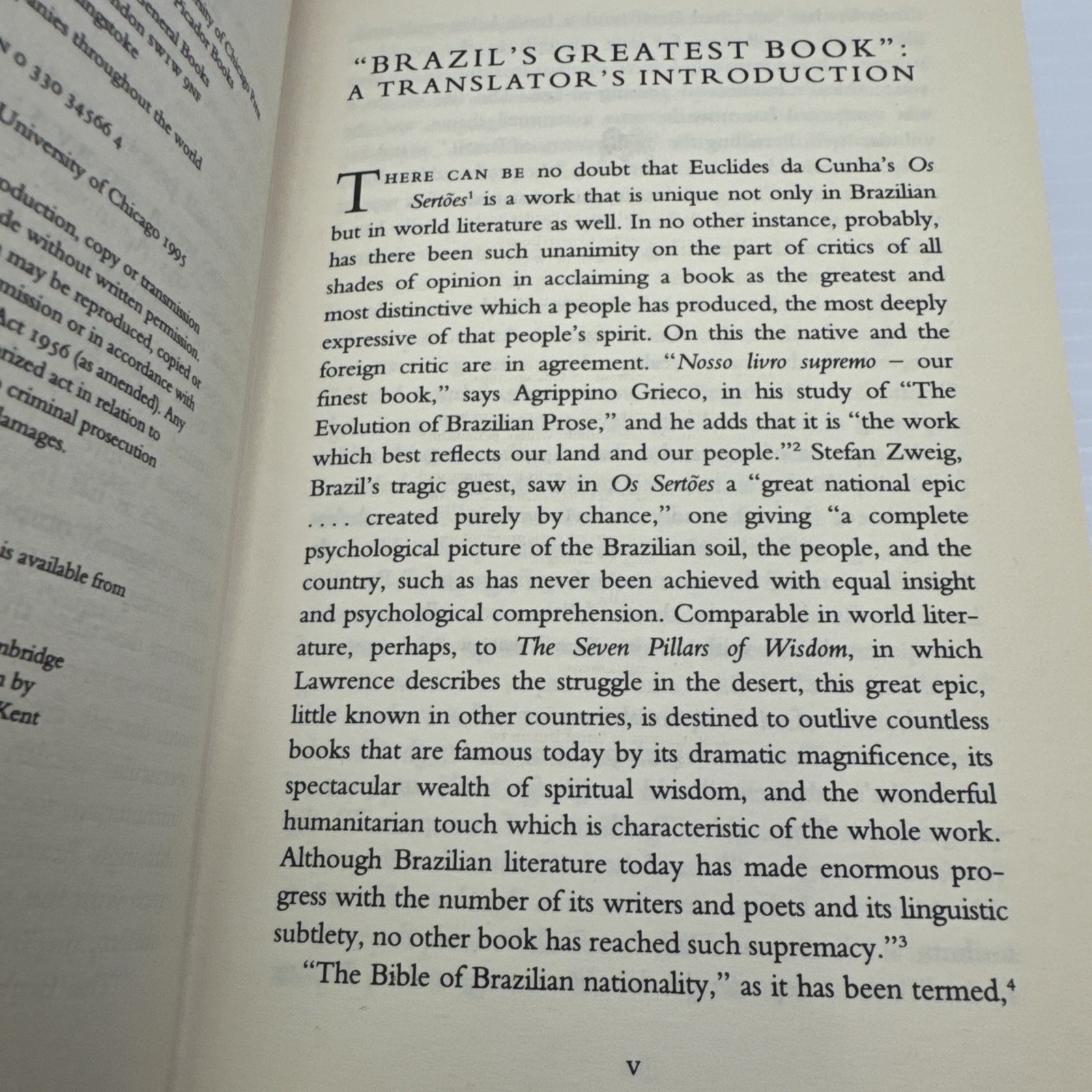 Rebellion in the Backlands Euclides Da Cunha Hardcover 1995 Picador Book History