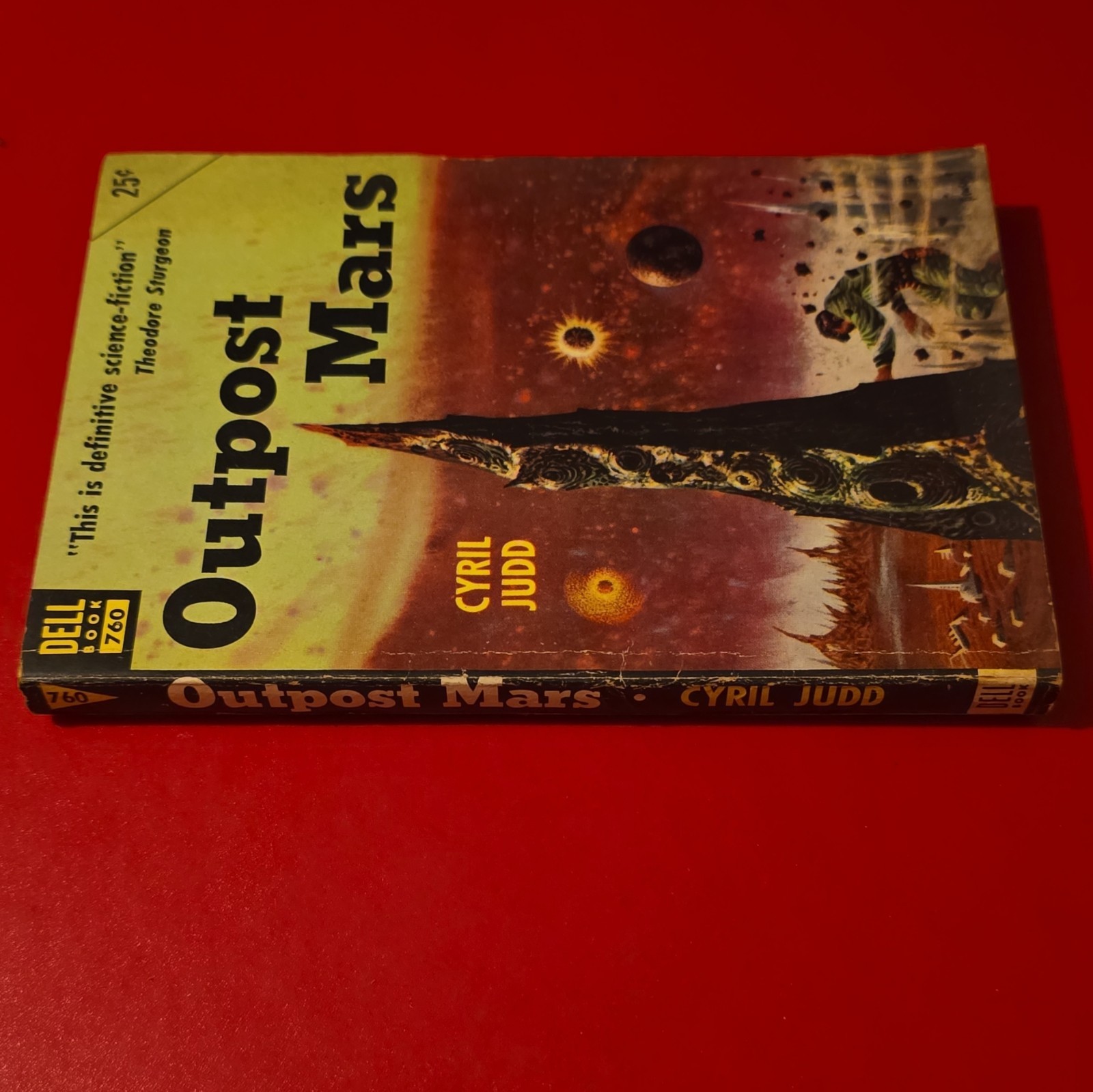 1952 Outpost Mars Cyril Judd Dell #760 Vintage Sci-Fi Paperback Richard Powers