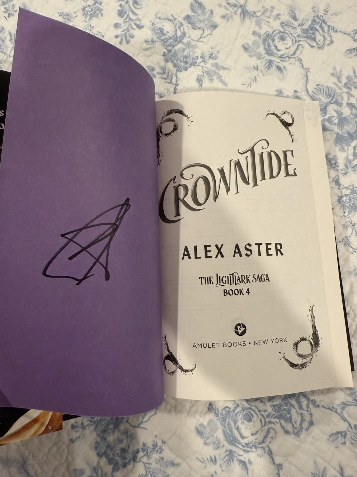 SIGNED Crowntide (The Lightlark Saga Book 4) by Alex Aster (2025 Hardcover) 1st