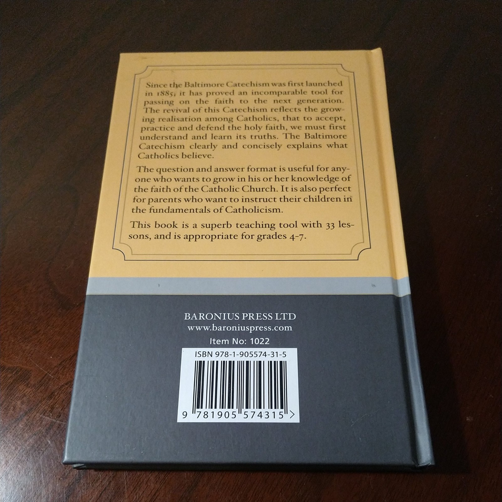 Baltimore Catechism No. 1 (Hardcover, Baronius Press, 2013)