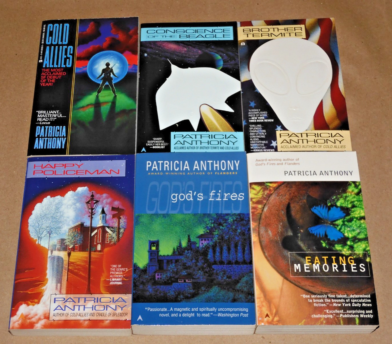 6 PATRICIA ANTHONY Fantasy Sci-Fi Paperbacks VGC 1990s COLD ALLIES ++!!