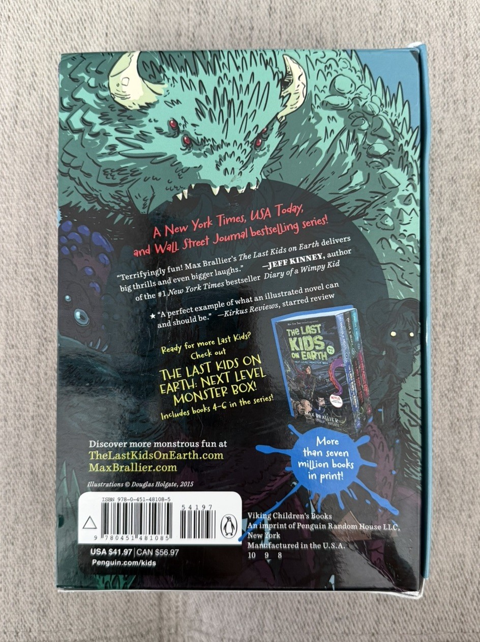THE LAST KIDS ON EARTH: THE MONSTER BOX SET (Books 1-3) by Max Brallier – HC