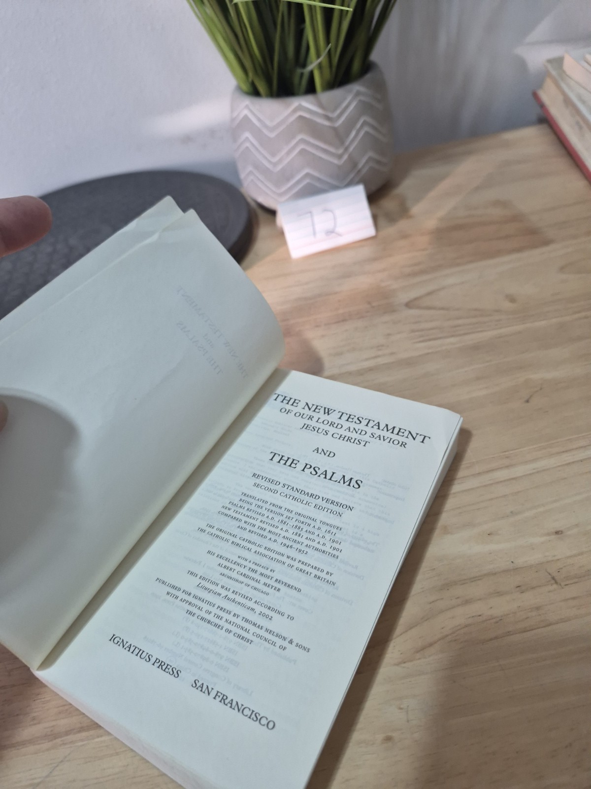 New Testament and Psalms-RSV-Catholic Pocket by Ignatius Press 2006 Paperback