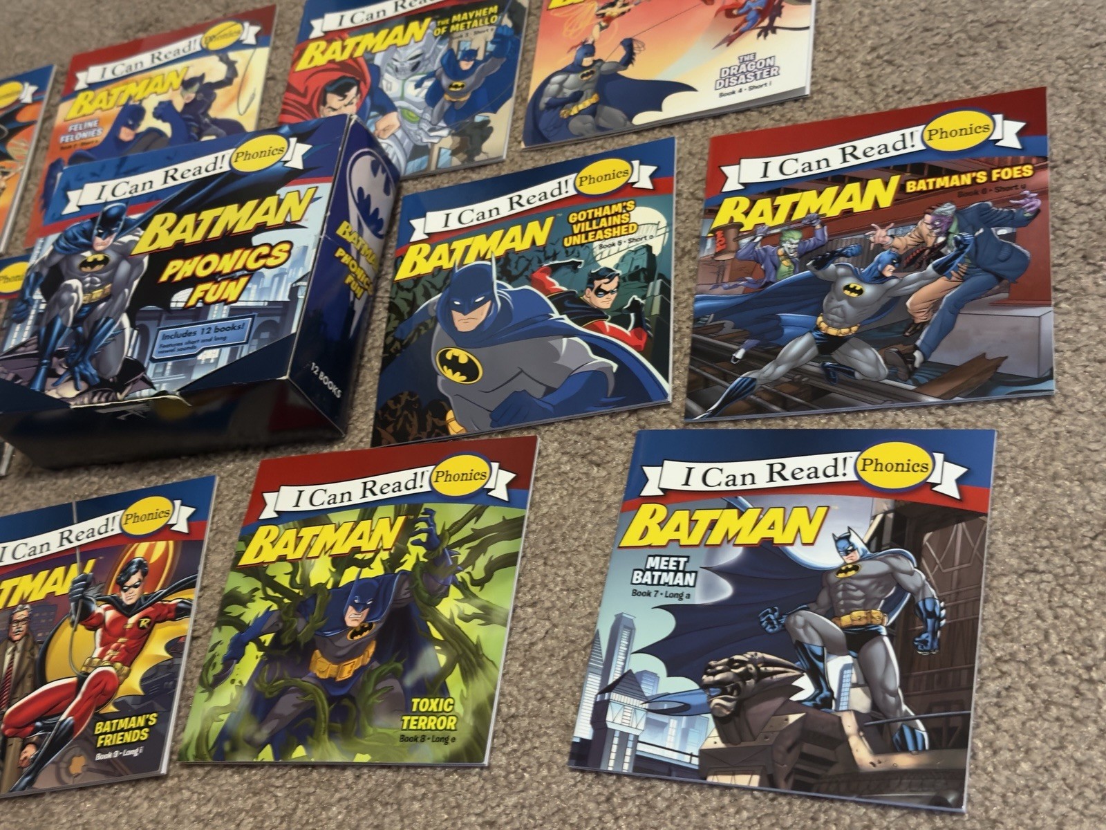 Batman Phonics Fun, I Can Read! 12 Books Set by Lucy Rosen, 2011