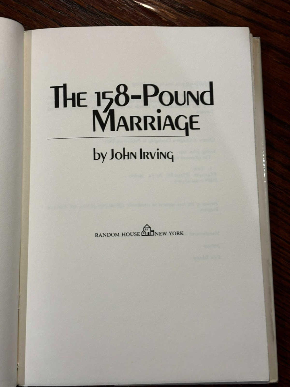 John Irving The 158-Pound Marriage hardcover 1st edition 1974 3rd novel HTF VG++