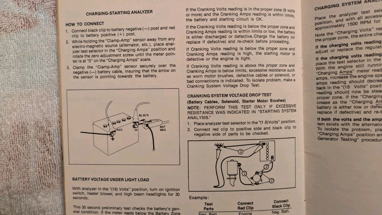 PROFESSIONAL TEST TOOLS Operating Manual & Automatic Tune-Up Guide, PB, 18 Pages