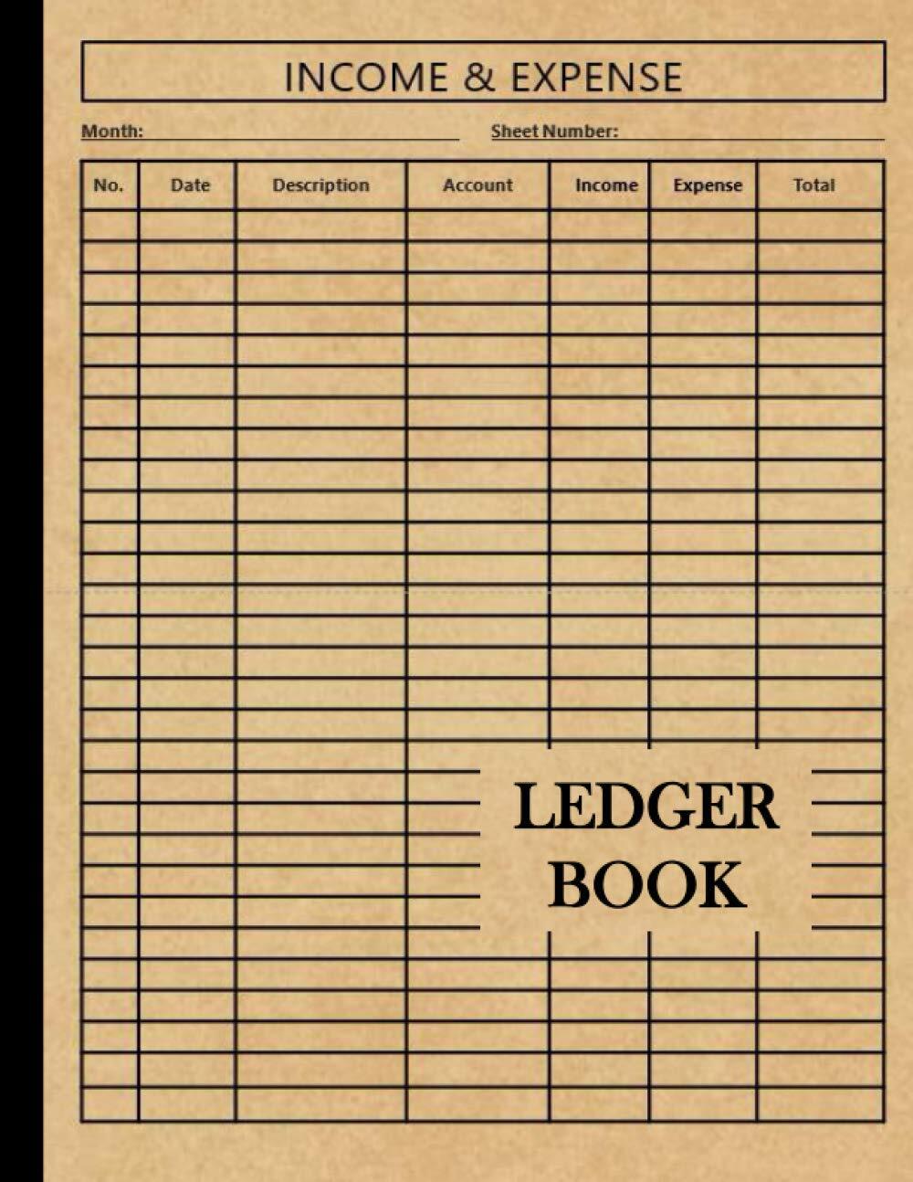 Ledger Book: Income and Expense Log Book for Small Business and Personal Finance