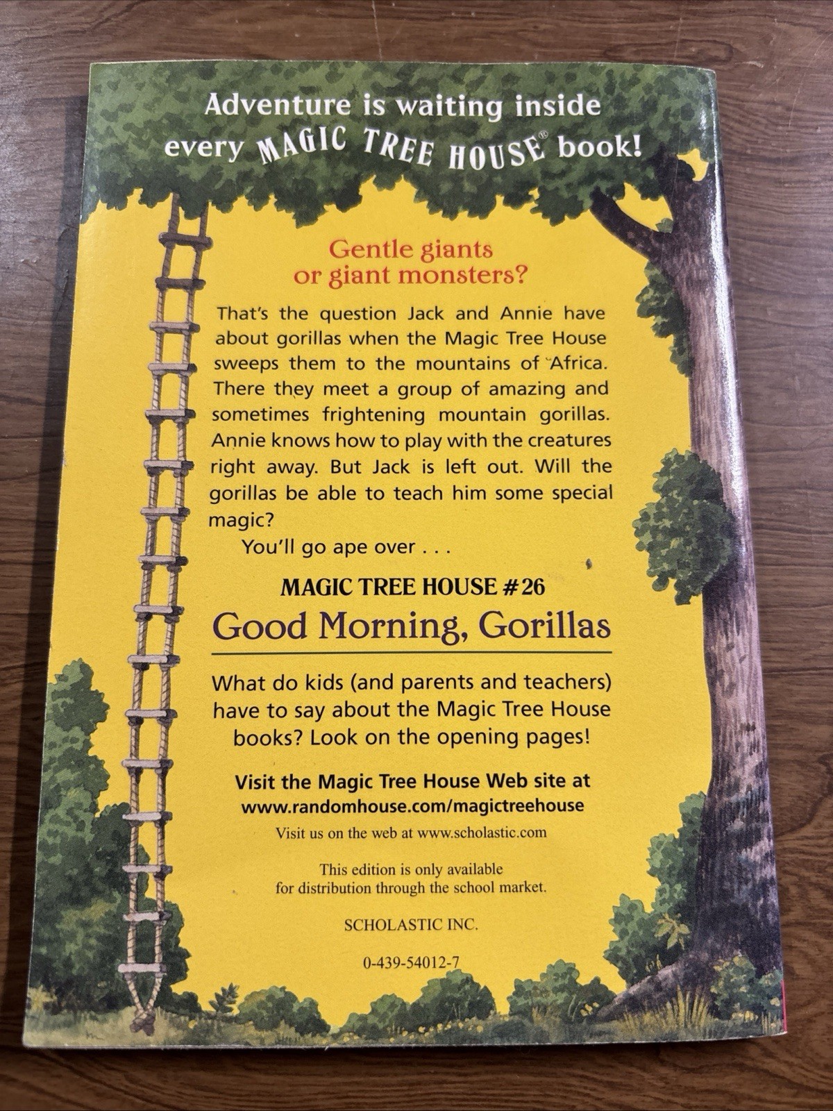 Good Morning Gorillas By Mary Pope Osborne Magic Treehouse #26 Paperback 2003