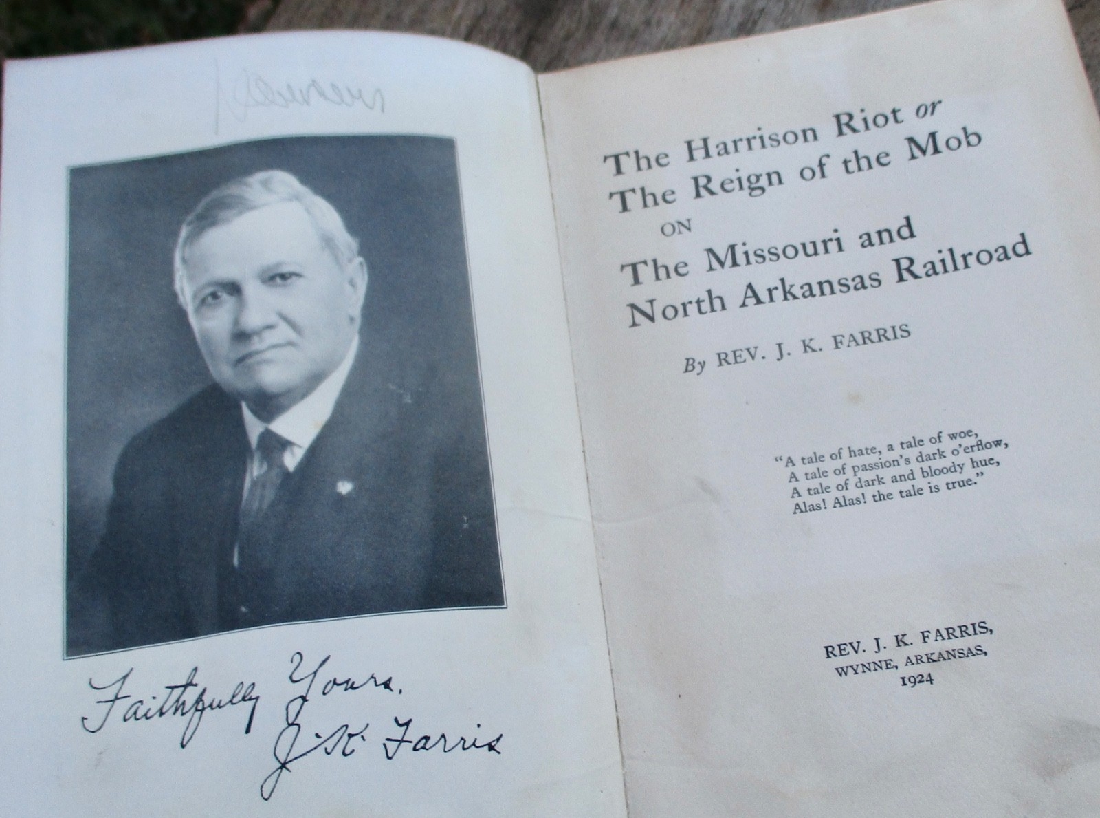 1924 THE HARRISON RIOT OR THE REIGN OF THE MOB ON MISSOURI AND ARKANSAS RAILROAD