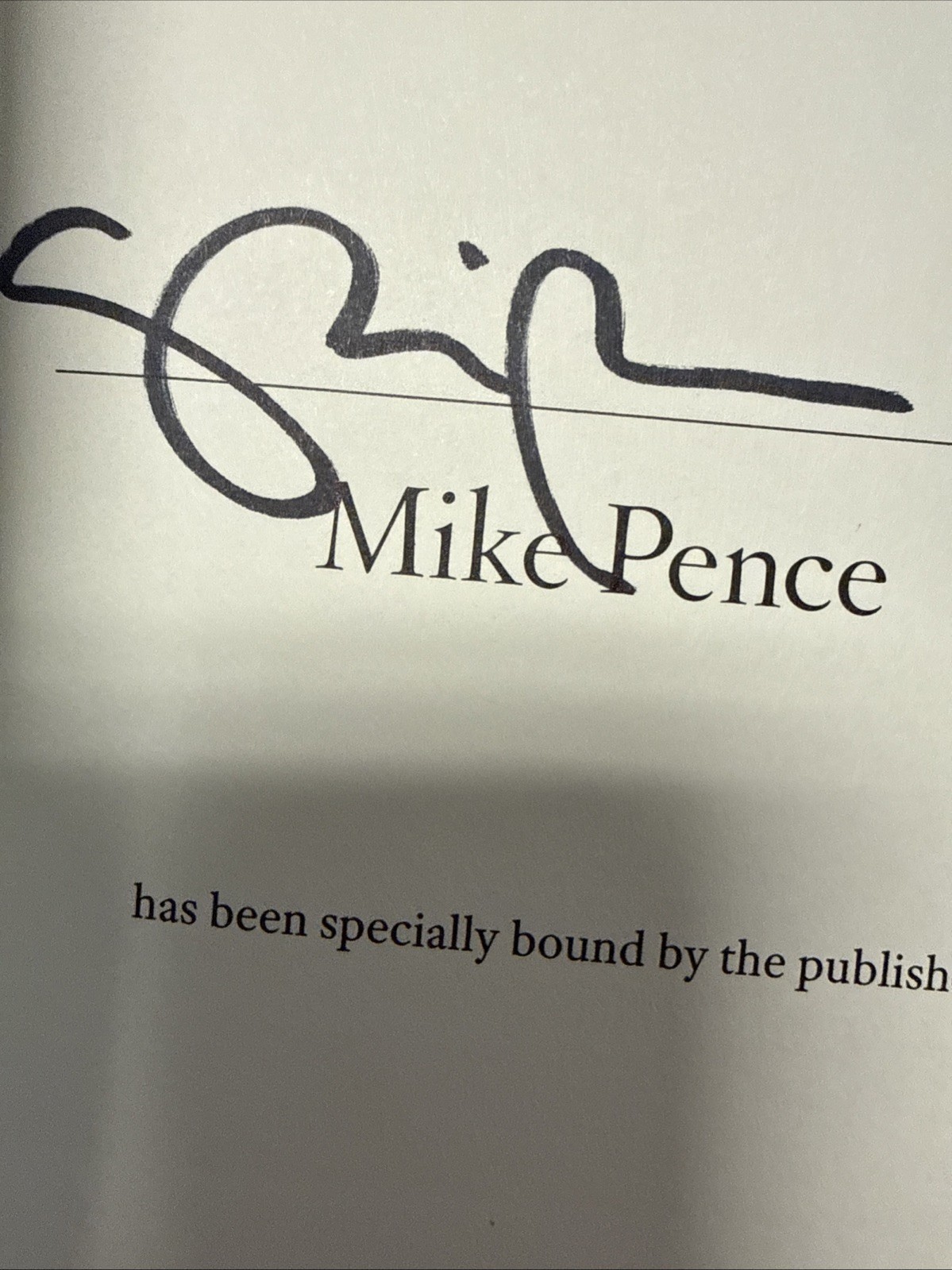 Mike Pence Signed Book: So Help Me God. First Edition HC. US Vice President