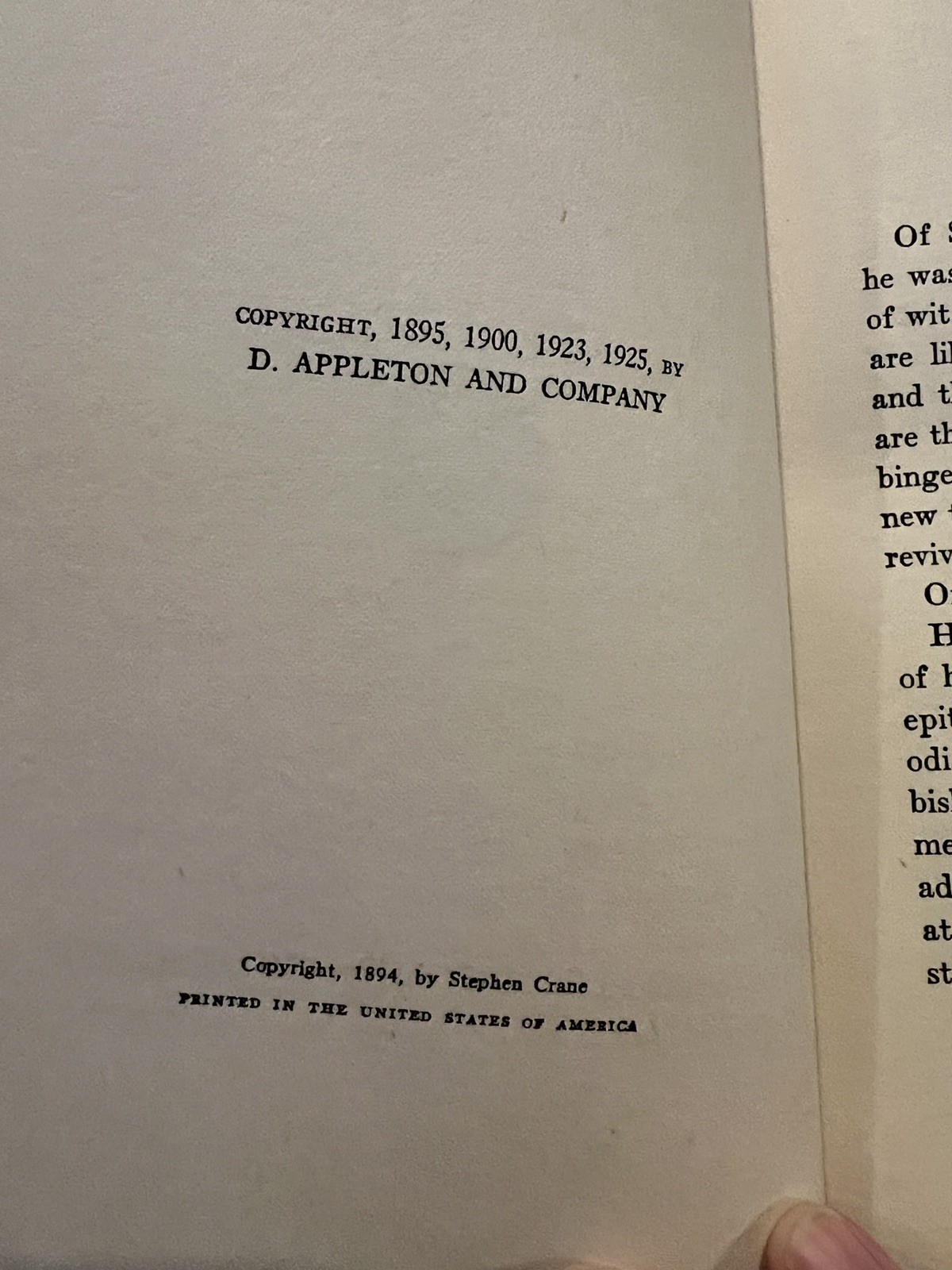 The Red Badge of Courage Stephen Crane 1925 H/C 267 Pages Civil War
