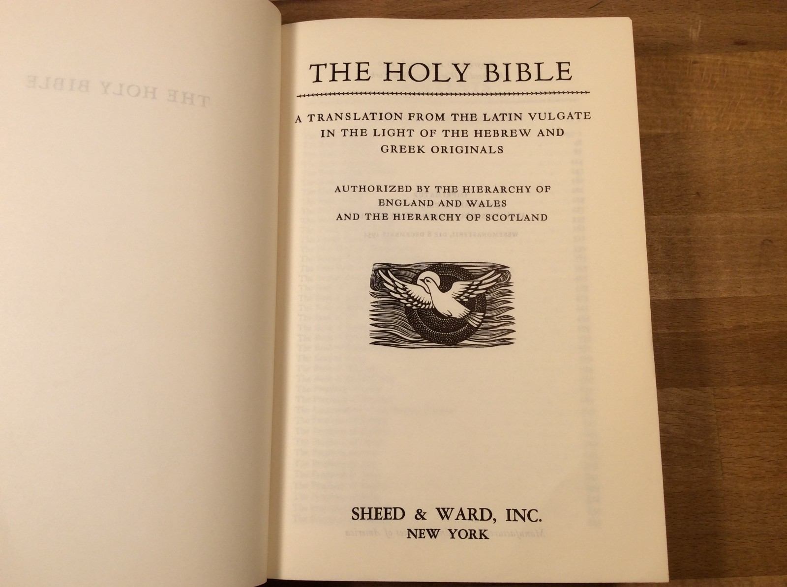 The Holy Bible, Translated From Latin Vulgate, Knox, Family Edition, 1954 HCDJ