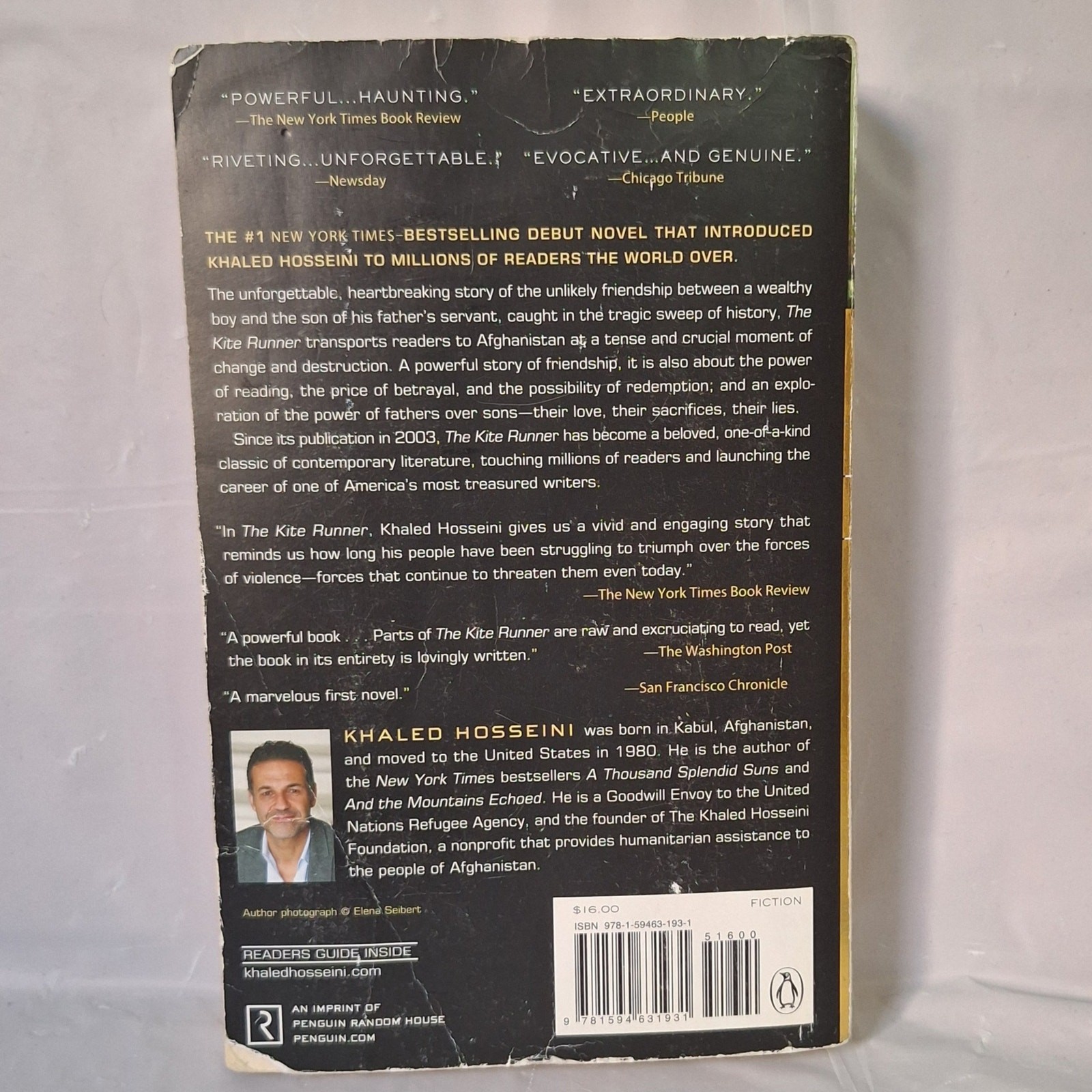 Khaled Hosseini Paperback “The Kite Runner” 2003 Fiction USED GOOD