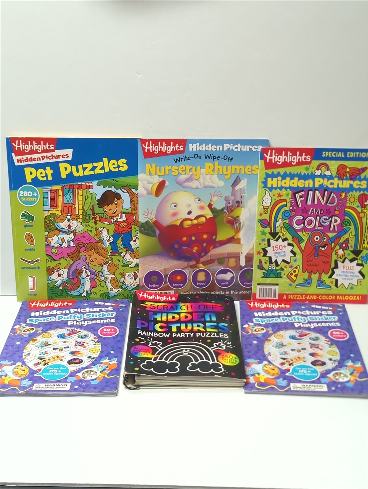Lot of 16 Highlights Hidden Pictures Children’s Publications / Stickers