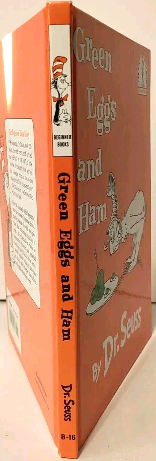 Dr. Seuss – Green Eggs and Ham – Vintage 1988 Print – I can Read Myself Book HC