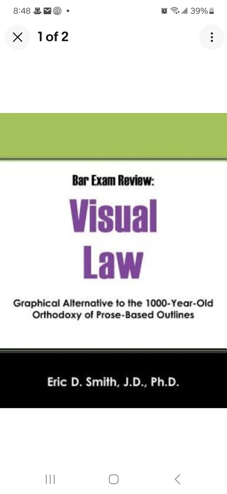 Bar Exam Review: Visual Law – Graphical Alternative to the 1000-Year-Old