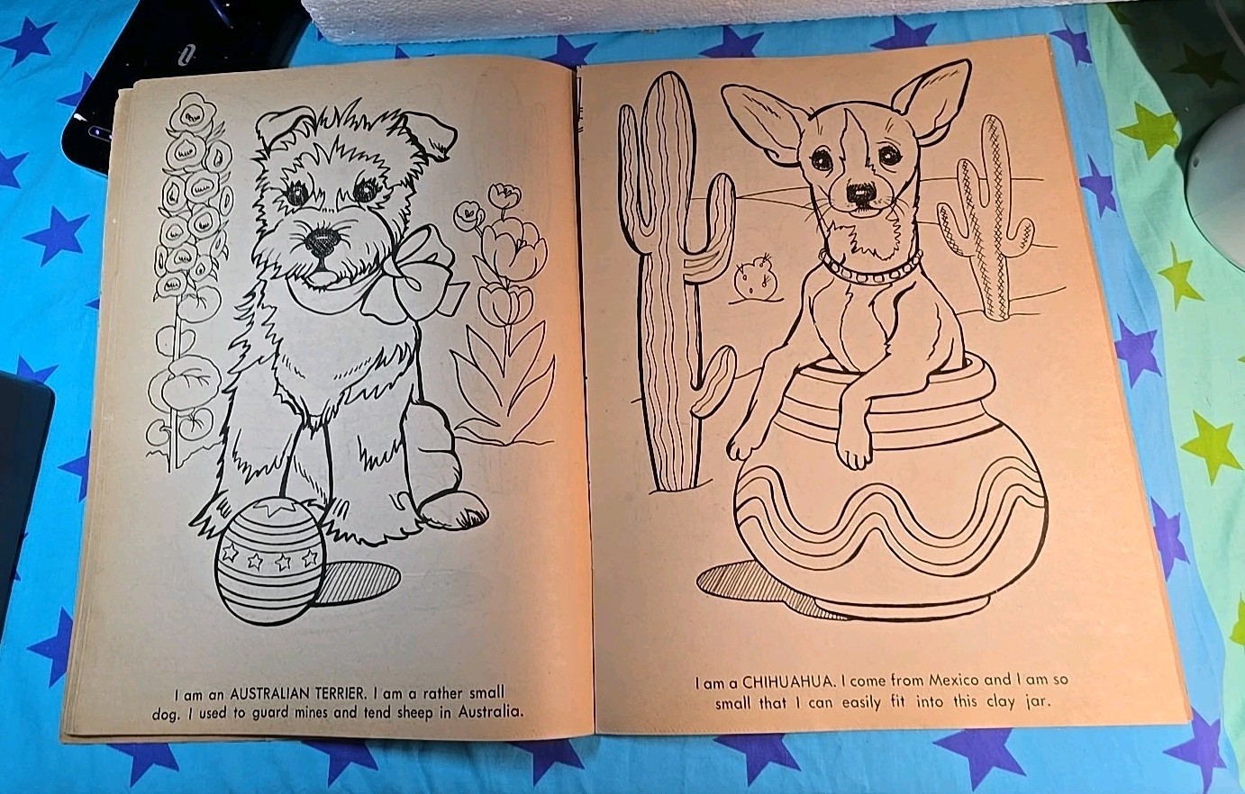 Vintage 1975 Giant Coloring Book “I LOVE DOGS” 11X14.5