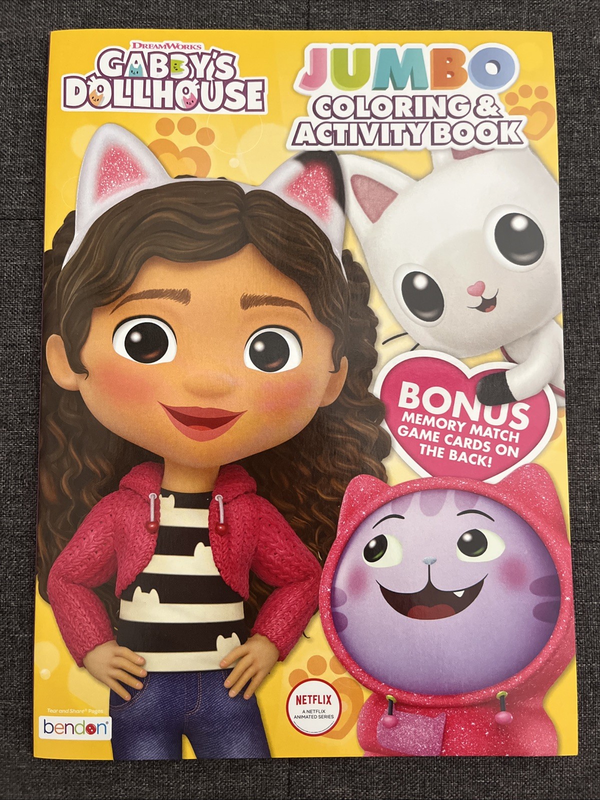 Gabby’s Dollhouse Jumbo Coloring & Activity Book Puzzles & Games Bonus Bracelets