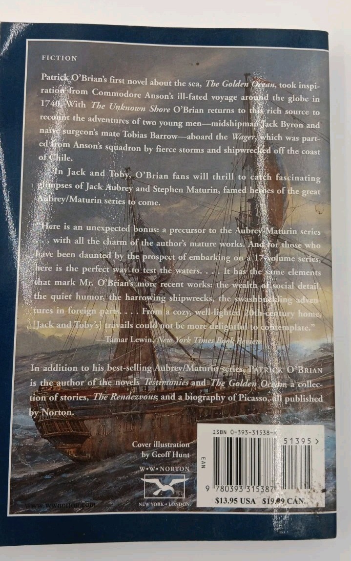3 Patrick O’Brian Books Book Set Lot Golden Ocean, Unknown Shore, Testimonies PB