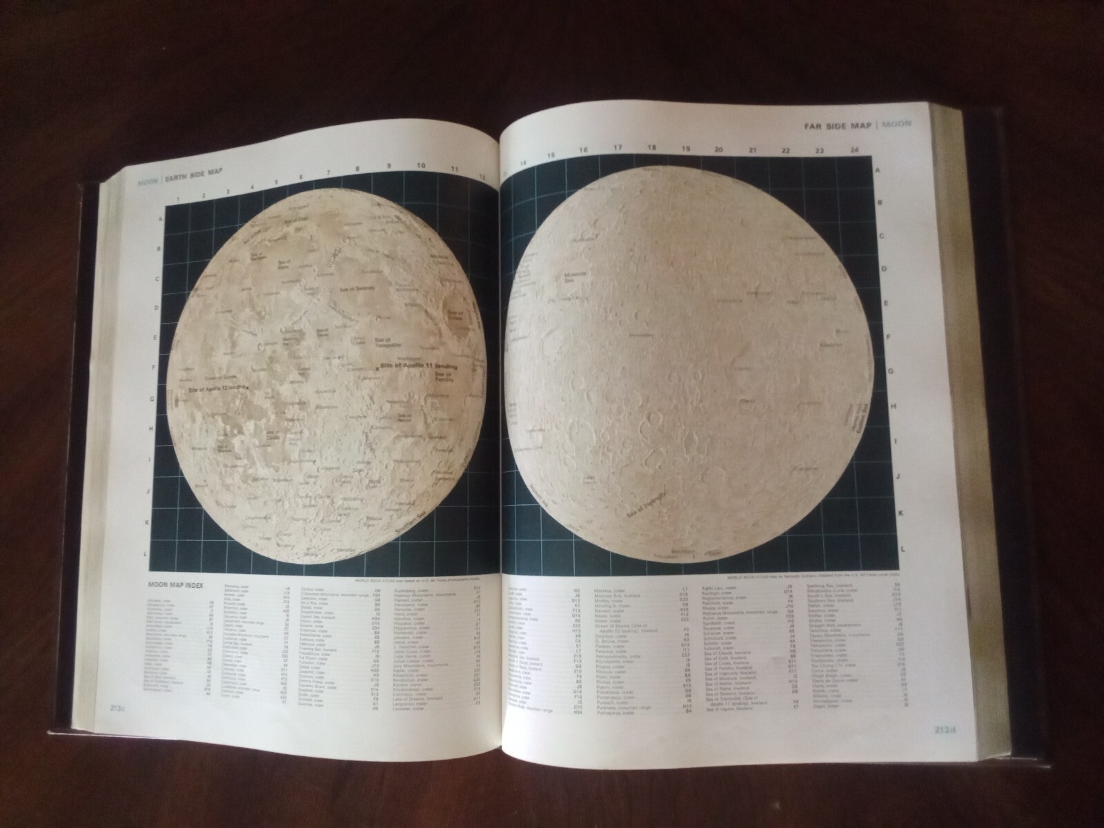 The World Book Atlas 1971 Hard Cover Maps Populations Moon Photos 392 Pages