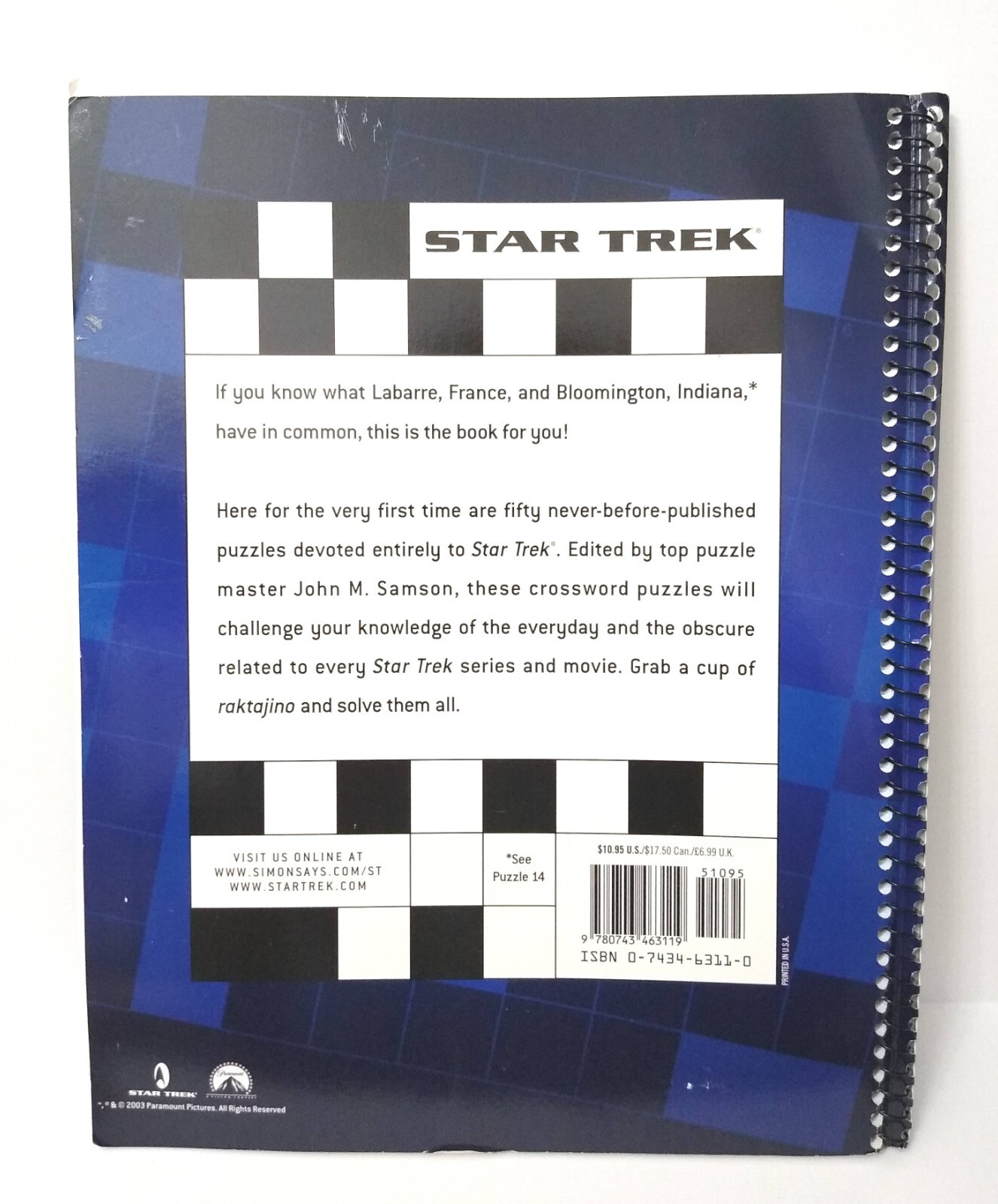 Star Trek Crosswords Book 1 & 2 – paperback Samson, John M.