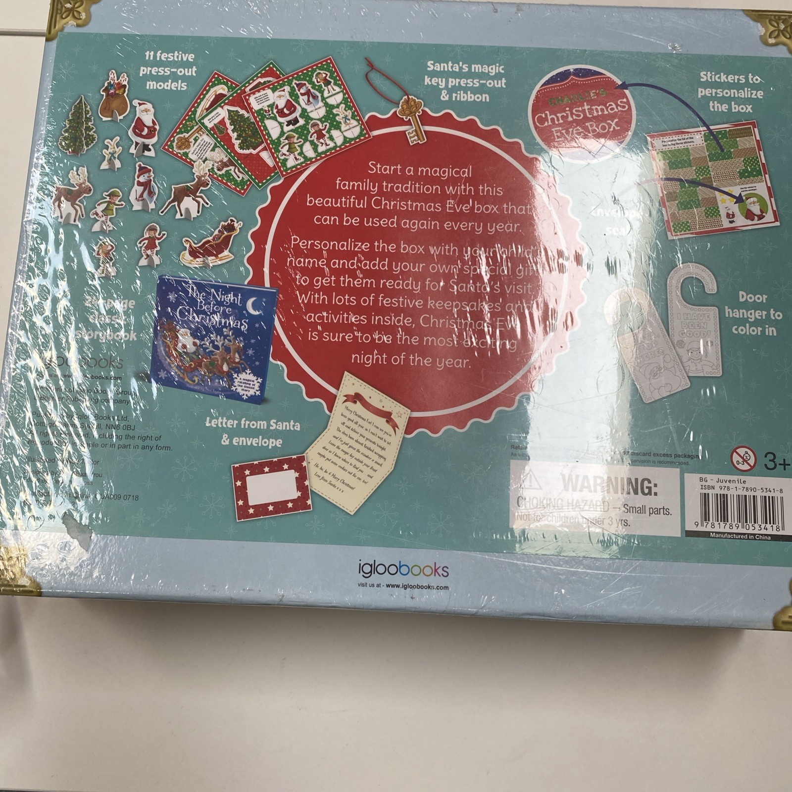 Christmas Eve Collector’s Ed Keepsake Activity Box Playset Aby Igloo Books NIB