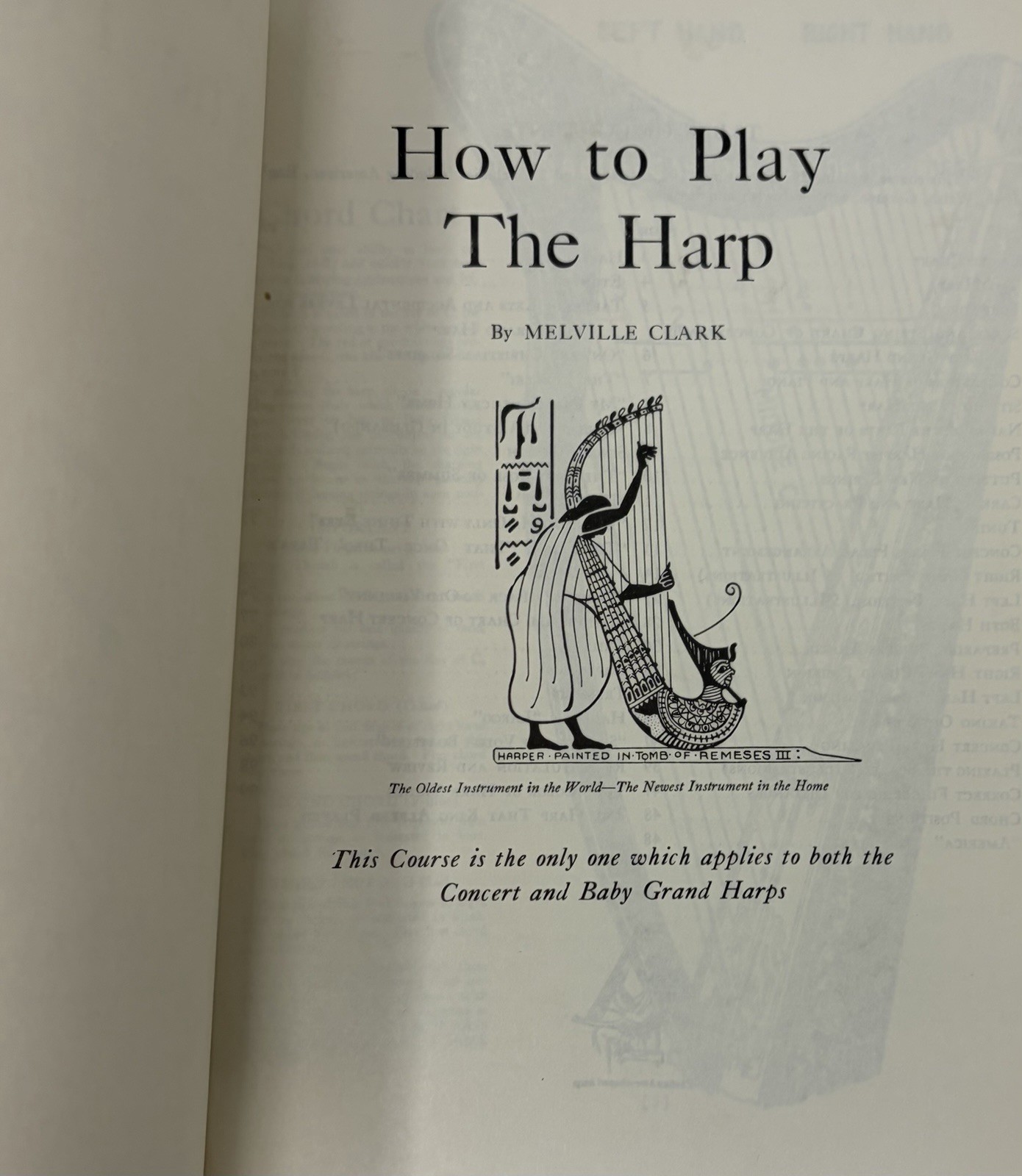 How To Play The Harp by Melville Clark Paperback Book Vintage
