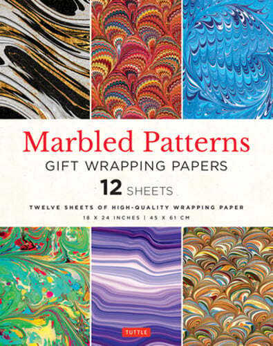 Marbled Patterns Gift Wrapping Papers – 12 Sheets: 18 X 24 Inch (45 X 61 CM)