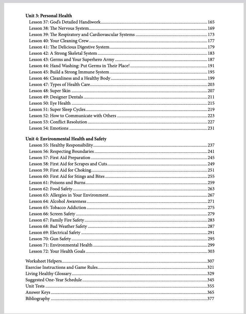 Masterbooks LIVING HEALTHY 4th 5th or 6th Grade Health curriculum MB homeschool