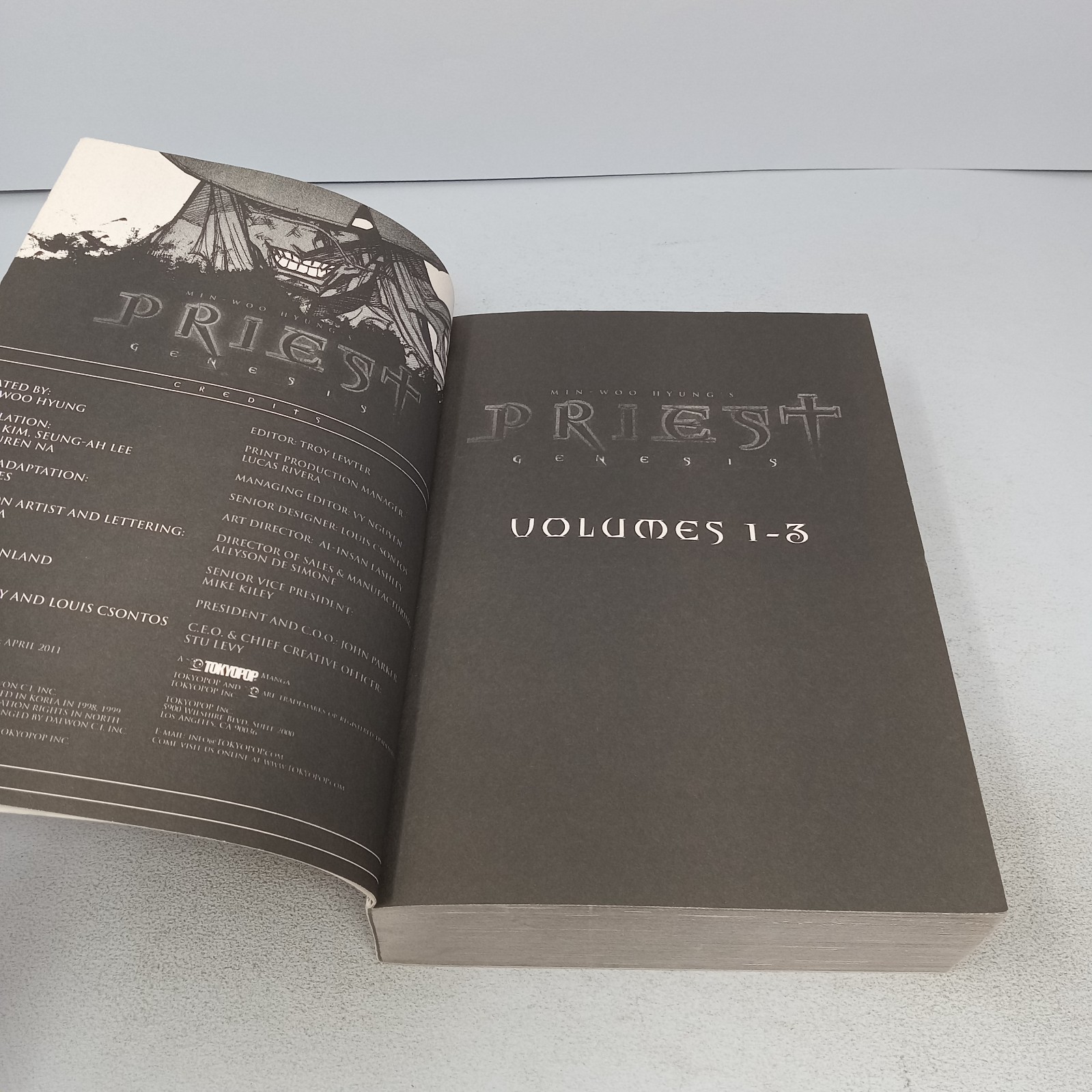 Priest: Genesis, Vols. 1-3 2011 TOKYOPOP Paperback by Min-Woo Hyung