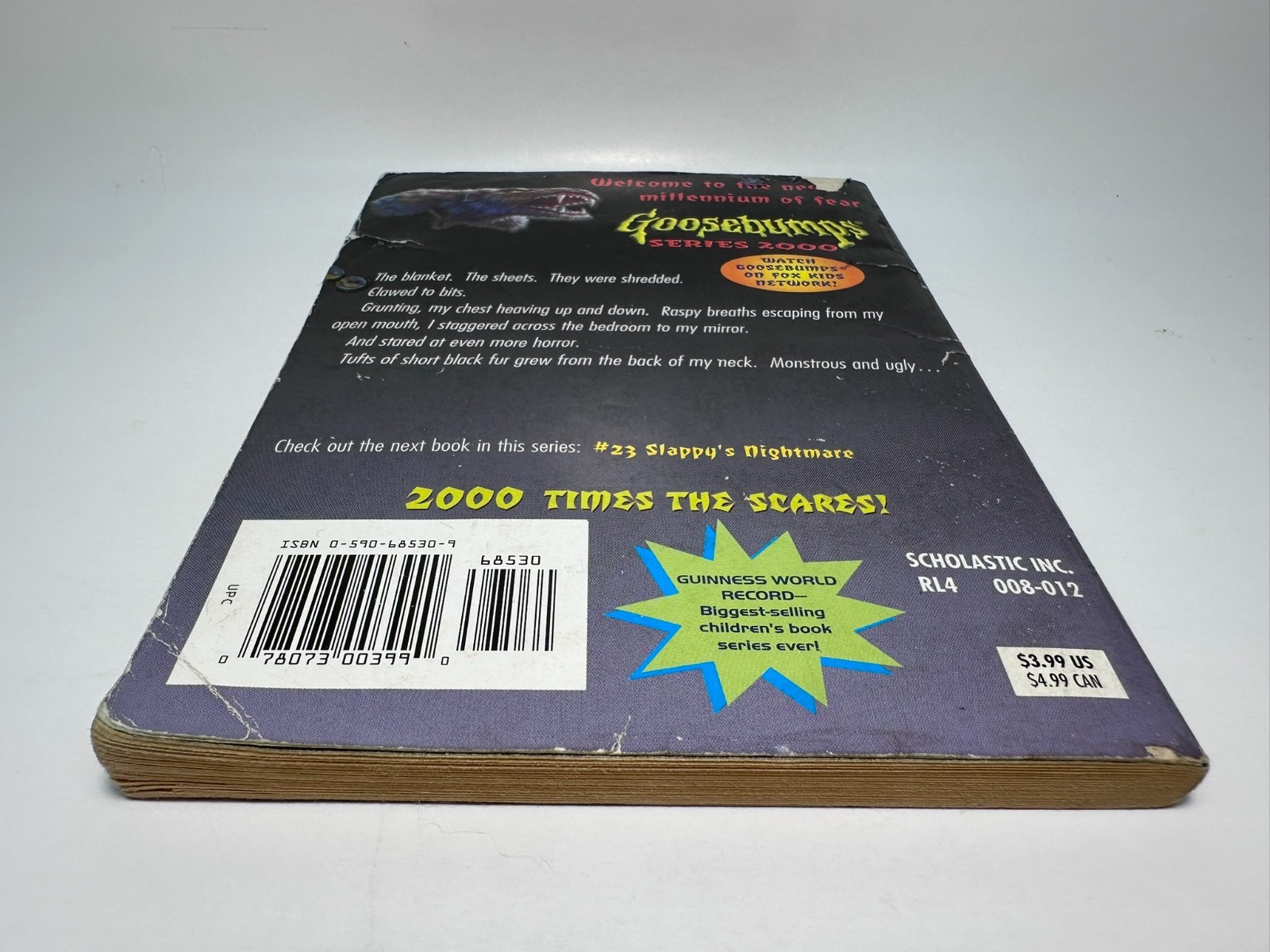 1st Print #22 Full Moon Fever Goosebumps Series 2000 RL Stine Book – BARGAIN BIN